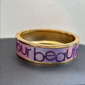 Avon Gold and Purple Bangle Bracelet